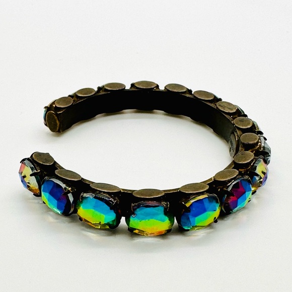 Vintage Rare heliotrope Sorrelli Crystal Cuff Bracelet - Picture 12 of 17